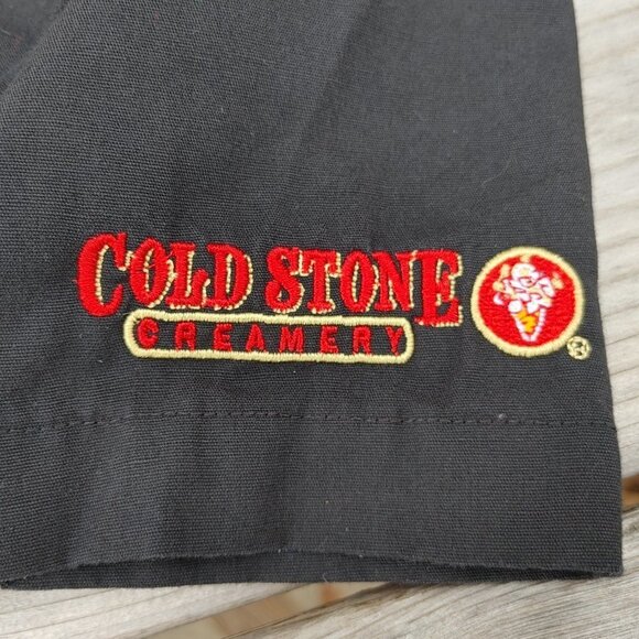 Tim Hortons Cold Stone Creamery Employee Dress Collared Black Shirt XS E… - Picture 3 of 6